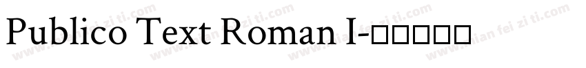 Publico Text Roman I字体转换